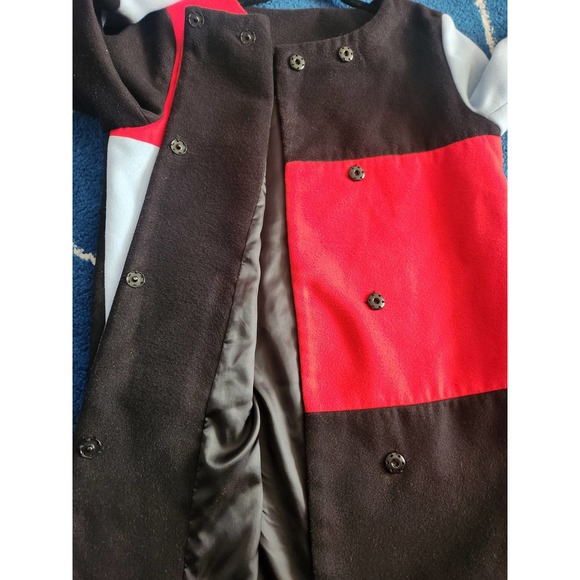 Womens ColorBlocking Oversized Peacoat Small - Picture 3 of 7